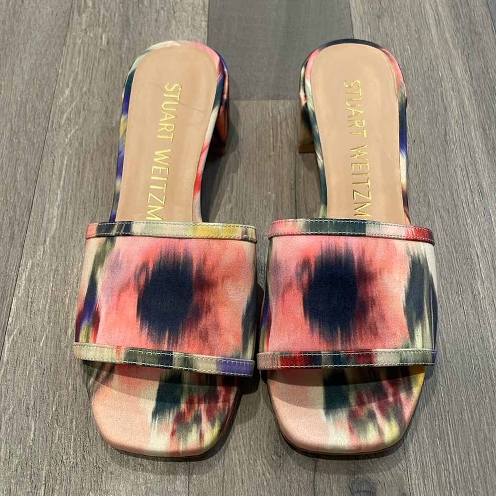 Stuart Weitzman Cayman 35 Block Slide Sandal - Picture 1 of 7